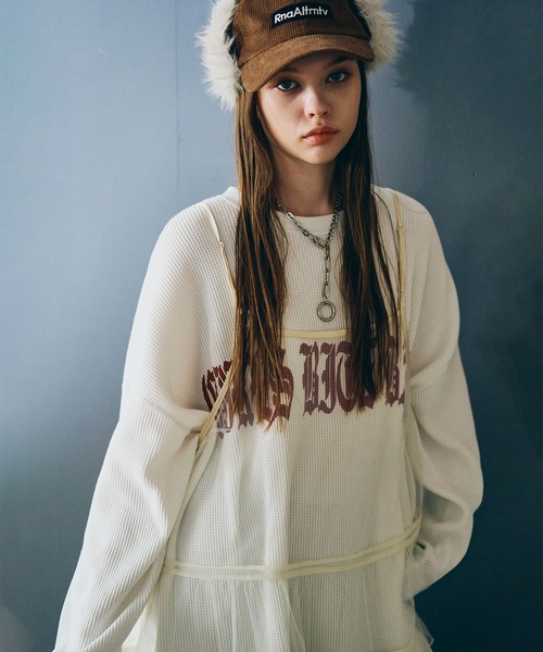 RNA（アールエヌエー）の「D1683 チュールキャミワンピ（ワンピース・レディース・オフホワイト/ドット/レオパード/ホワイト・MEDIUM）」の17枚目の写真