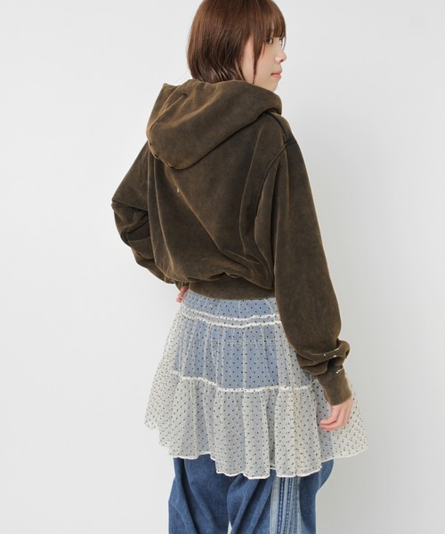 RNA（アールエヌエー）の「D1683 チュールキャミワンピ（ワンピース・レディース・オフホワイト/ドット/レオパード/ホワイト・MEDIUM）」の9枚目の写真