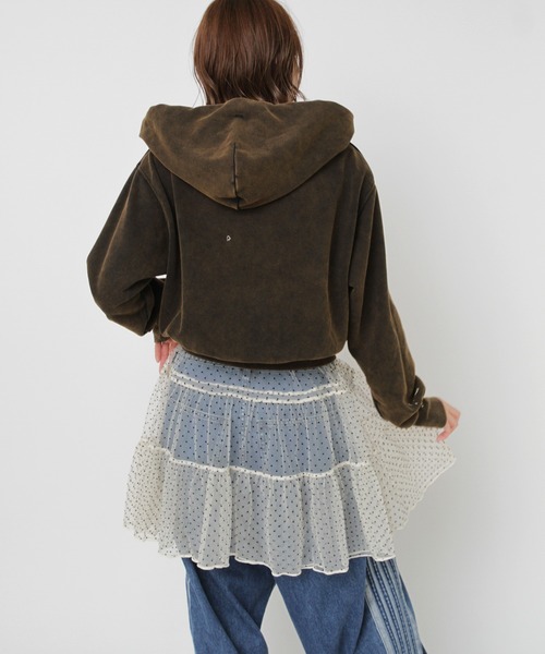 RNA（アールエヌエー）の「D1683 チュールキャミワンピ（ワンピース・レディース・オフホワイト/ドット/レオパード/ホワイト・MEDIUM）」の10枚目の写真