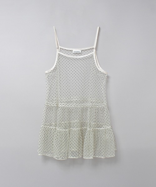 RNA（アールエヌエー）の「D1683 チュールキャミワンピ（ワンピース・レディース・オフホワイト/ドット/レオパード/ホワイト・MEDIUM）」の11枚目の写真