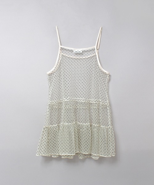RNA（アールエヌエー）の「D1683 チュールキャミワンピ（ワンピース・レディース・オフホワイト/ドット/レオパード/ホワイト・MEDIUM）」の12枚目の写真