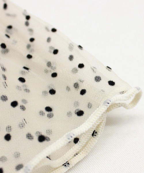 RNA（アールエヌエー）の「D1683 チュールキャミワンピ（ワンピース・レディース・オフホワイト/ドット/レオパード/ホワイト・MEDIUM）」の13枚目の写真