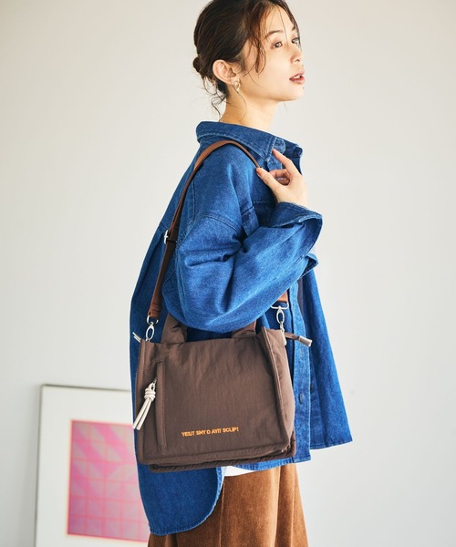 studio CLIP（スタディオクリップ）の「軽い中綿トート&ショルダー（ショルダーバッグ・レディース・ピンク/ブラウン/アイボリー/ブラック・FREE）」の3枚目の写真