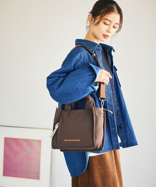 studio CLIP（スタディオクリップ）の「軽い中綿トート&ショルダー（ショルダーバッグ・レディース・ピンク/ブラウン/アイボリー/ブラック・FREE）」の8枚目の写真