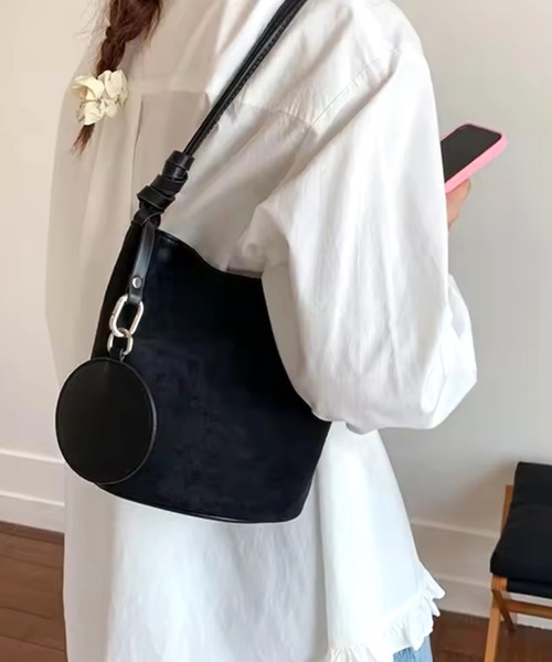 ammy.(エイミードット)の「【 ammy. / エイミードット 】 ミニ バケットバッグ(ショルダーバッグ・レディース・ブラック/ブラウン・FREE)」の5枚目の写真