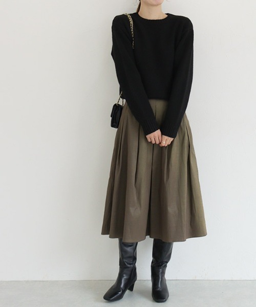 Pierrot（ピエロ）の「ミドル丈シャイニースカート（スカート・レディース・ネイビー/モカ・L/M）」の18枚目の写真