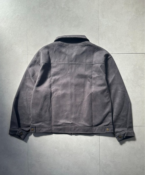 VIBGYOR(ヴィブジョー)の「スエード ジップアップライトジャケット/ジップアップ アウター 韓国ストリート 秋冬(CZ)(その他アウター・レディース・グレー/ブラウン・L/M)」の5枚目の写真