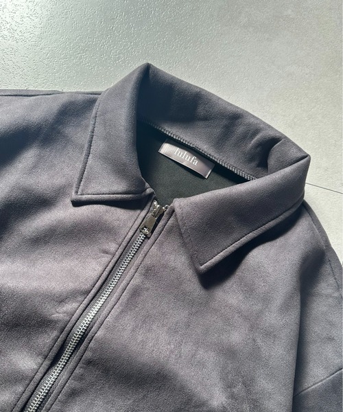 VIBGYOR(ヴィブジョー)の「スエード ジップアップライトジャケット/ジップアップ アウター 韓国ストリート 秋冬(CZ)(その他アウター・レディース・グレー/ブラウン・L/M)」の6枚目の写真