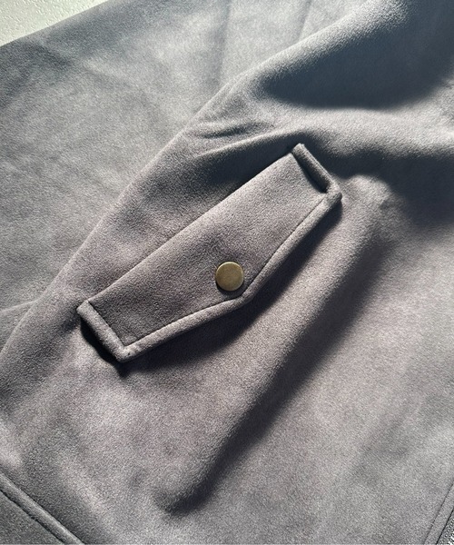 VIBGYOR(ヴィブジョー)の「スエード ジップアップライトジャケット/ジップアップ アウター 韓国ストリート 秋冬(CZ)(その他アウター・レディース・グレー/ブラウン・L/M)」の8枚目の写真
