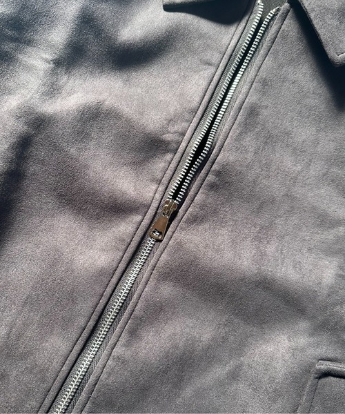 VIBGYOR(ヴィブジョー)の「スエード ジップアップライトジャケット/ジップアップ アウター 韓国ストリート 秋冬(CZ)(その他アウター・レディース・グレー/ブラウン・L/M)」の9枚目の写真