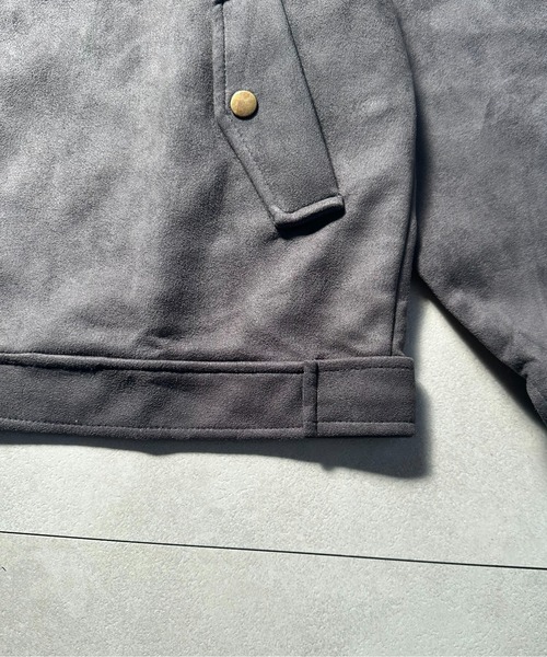 VIBGYOR(ヴィブジョー)の「スエード ジップアップライトジャケット/ジップアップ アウター 韓国ストリート 秋冬(CZ)(その他アウター・レディース・グレー/ブラウン・L/M)」の11枚目の写真