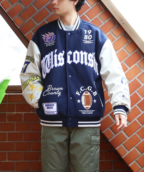 ８(eight)（エイト）の「スタジャン（スタジャン・メンズ・イエロー/ネイビー/ブラック・LARGE/MEDIUM/X-LARGE）」の19枚目の写真