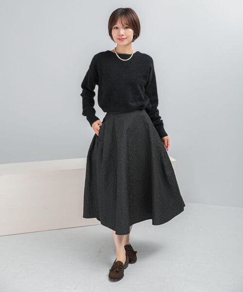 セール】ジャガードサイドタックフレアスカート（スカート）｜URBAN