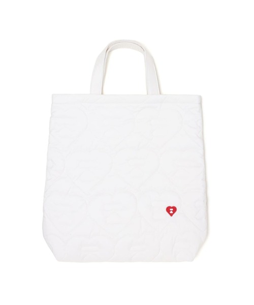 QUILTED HEART MONOGRAM TOTE BAG（トートバッグ）｜A BATHING APE（ア