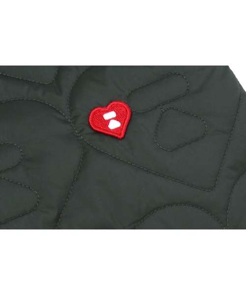 A BATHING APE（アベイシングエイプ）の「QUILTED HEART MONOGRAM TOTE BAG（トートバッグ・レディース・ネイビー/アイボリー/オリーブ・FREE）」の6枚目の写真