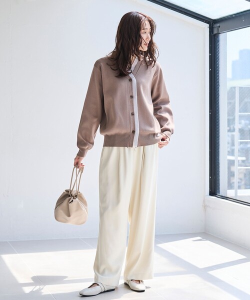 RONEL(ロネル)の「【RONEL】イージーワイドパンツ(その他パンツ・レディース・オフホワイト/ダークグレー・S/M)」の8枚目の写真