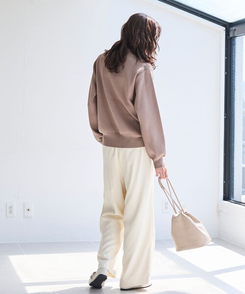 RONEL(ロネル)の「【RONEL】イージーワイドパンツ(その他パンツ・レディース・オフホワイト/ダークグレー・S/M)」の11枚目の写真