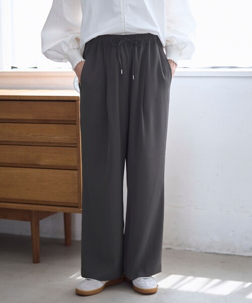 RONEL(ロネル)の「【RONEL】イージーワイドパンツ(その他パンツ・レディース・オフホワイト/ダークグレー・S/M)」の13枚目の写真