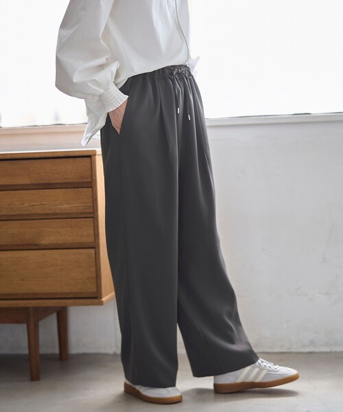 RONEL(ロネル)の「【RONEL】イージーワイドパンツ(その他パンツ・レディース・オフホワイト/ダークグレー・S/M)」の16枚目の写真