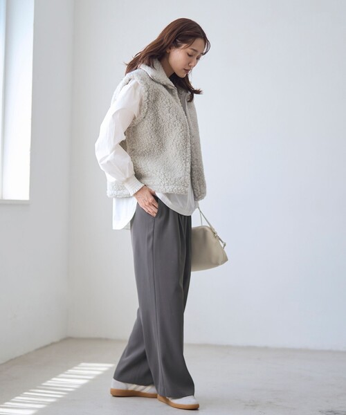 RONEL(ロネル)の「【RONEL】イージーワイドパンツ(その他パンツ・レディース・オフホワイト/ダークグレー・S/M)」の20枚目の写真