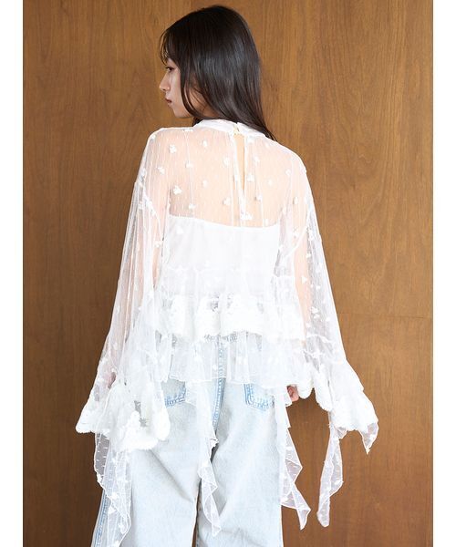 SNIDEL（スナイデル）の「チュールエンブロイダリーレースブラウス（シャツ/ブラウス・レディース・その他・F）」の10枚目の写真