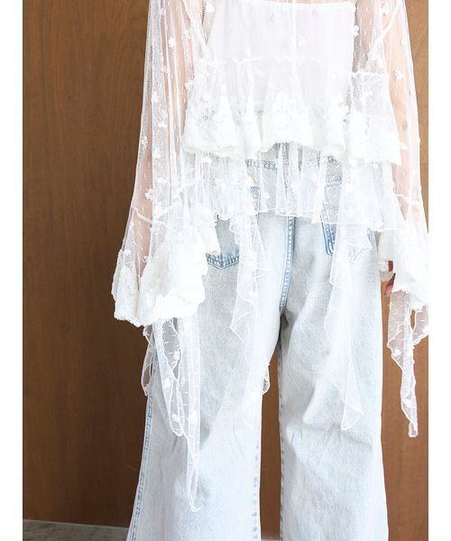 SNIDEL（スナイデル）の「チュールエンブロイダリーレースブラウス（シャツ/ブラウス・レディース・その他・F）」の14枚目の写真