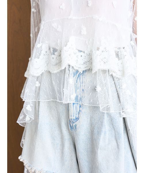 SNIDEL（スナイデル）の「チュールエンブロイダリーレースブラウス（シャツ/ブラウス・レディース・その他・F）」の15枚目の写真