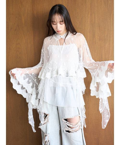 SNIDEL（スナイデル）の「チュールエンブロイダリーレースブラウス（シャツ/ブラウス・レディース・その他・F）」の17枚目の写真