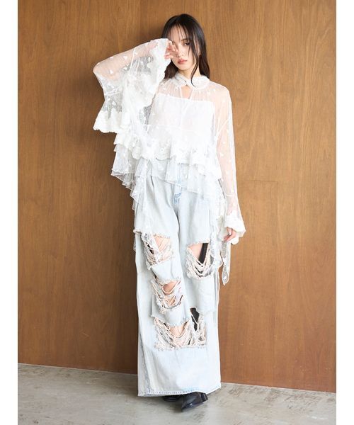 SNIDEL（スナイデル）の「チュールエンブロイダリーレースブラウス（シャツ/ブラウス・レディース・その他・F）」の18枚目の写真