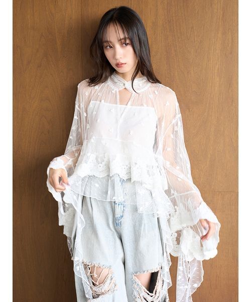 SNIDEL（スナイデル）の「チュールエンブロイダリーレースブラウス（シャツ/ブラウス・レディース・その他・F）」の20枚目の写真