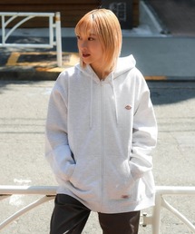 【DICKIES/ディッキーズ】裏起毛 ロゴマークワッペン フルジップパーカー