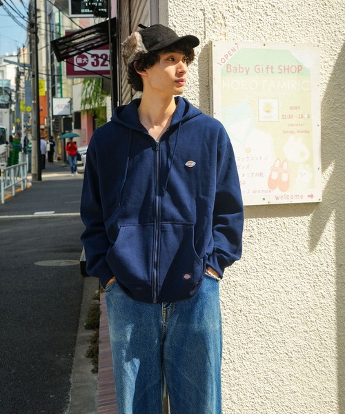 Dickies(ディッキーズ)の「【DICKIES/ディッキーズ】裏起毛 ロゴマークワッペン フルジップパーカー(パーカー・メンズ・ブラック/グレー/ネイビー・LARGE/MEDIUM/X-LARGE)」の15枚目の写真