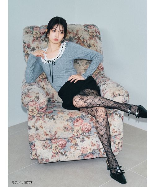 LILY BROWN(リリーブラウン)の「【LILY BROWN Lingerie】フリルレースボディスーツ(Tシャツ/カットソー・レディース・ホワイト/グレー/ブラック・F)」の6枚目の写真