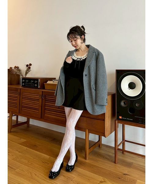 LILY BROWN(リリーブラウン)の「【LILY BROWN Lingerie】フリルレースボディスーツ(Tシャツ/カットソー・レディース・ホワイト/グレー/ブラック・F)」の14枚目の写真