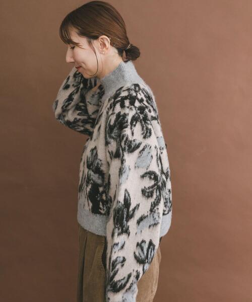 ITEMS URBANRESEARCH（アイテムズ アーバンリサーチ）の「ジャガードニュアンスハイネックニット（ニット/セーター・レディース・ブラウン/ネイビー/ベージュ・FREE）」の19枚目の写真