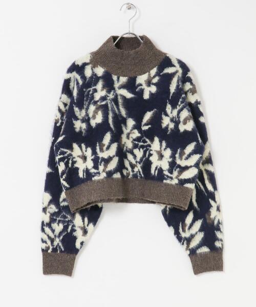 ITEMS URBANRESEARCH（アイテムズ アーバンリサーチ）の「ジャガードニュアンスハイネックニット（ニット/セーター・レディース・ブラウン/ネイビー/ベージュ・FREE）」の5枚目の写真