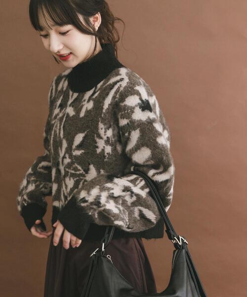 ジャガードニュアンスハイネックニット（ニット/セーター）｜ITEMS