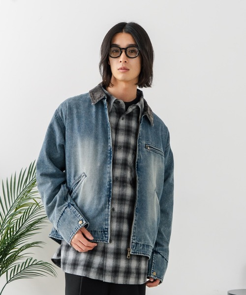 brknhome(ブロークンホーム)の「【BRKNHOME/ブロークンホーム】ダック 襟コーデュロイ ジャケット(ブルゾン・メンズ・ブルー/キャメル・MEDIUM/LARGE)」の19枚目の写真