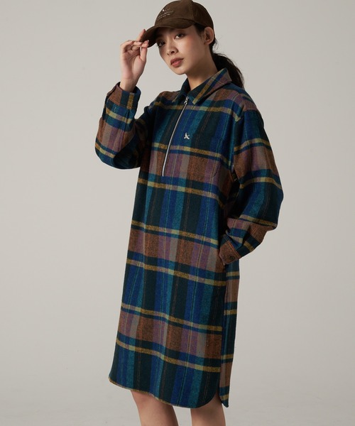 Eddie Bauer（エディーバウアー）の「バラード フランネル ポップオーバー（シャツワンピース・レディース・ワイン系/イエロー系/ブルー系・S/XL/L/M）」の2枚目の写真