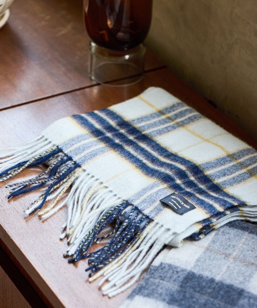 GLOBAL WORK(グローバルワーク)の「ファインタッチウールマフラー/593186(ストール/ショール・メンズ・ネイビー/ネイビー×ホワイト/イエロー/ネイビー系9/ネイビー系7/グレー/ベージュ/ブラック・ONE SIZE)」の6枚目の写真