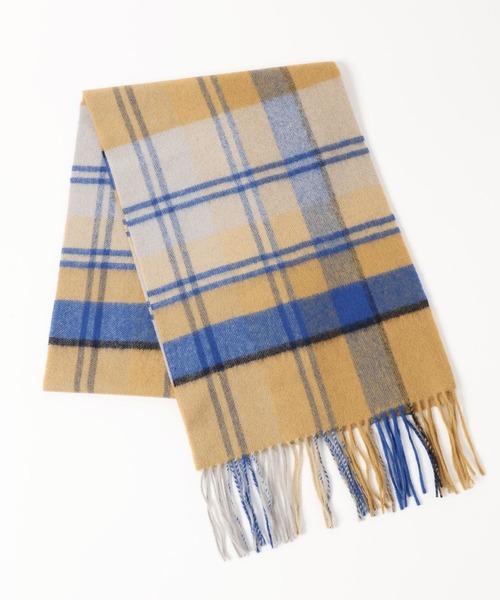 GLOBAL WORK(グローバルワーク)の「ファインタッチウールマフラー/593186(ストール/ショール・メンズ・ネイビー/ネイビー×ホワイト/イエロー/ネイビー系9/ネイビー系7/グレー/ベージュ/ブラック・ONE SIZE)」の9枚目の写真