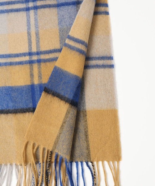 GLOBAL WORK(グローバルワーク)の「ファインタッチウールマフラー/593186(ストール/ショール・メンズ・ネイビー/ネイビー×ホワイト/イエロー/ネイビー系9/ネイビー系7/グレー/ベージュ/ブラック・ONE SIZE)」の10枚目の写真