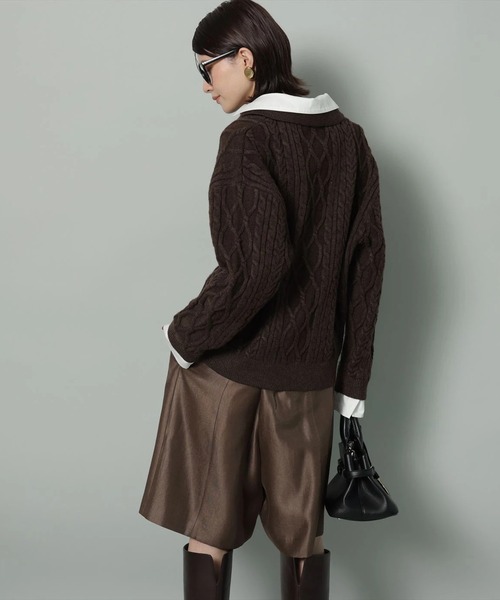 シャツドッキングケーブルニット（ニット/セーター）｜Arpege story