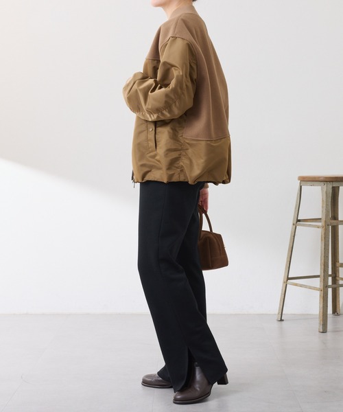 COLLAGE GALLARDAGALANTE（コラージュガリャルダガランテ）の「コンビMA-1ブルゾン（MA-1・レディース・モカ/ネイビー・FREE）」の8枚目の写真