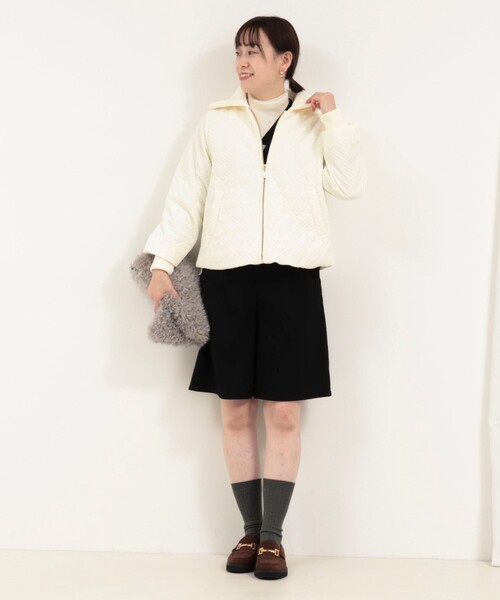 MICO COULIER（ミコクリエ）の「エンボスキルトジャケット（ブルゾン・レディース・ブラック/オフホワイト・38）」の10枚目の写真