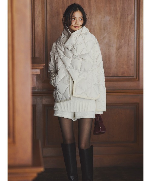 TAION×anuans】ストールセットミドルダウン（ダウンジャケット/コート