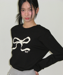 EMBO HEART RIBBON BASIC FIT LONG SLEEVE BLACK