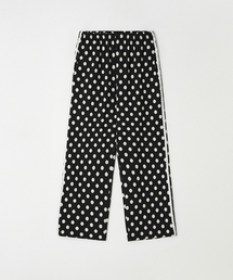 DOT LACE LINE SWEAT PANTS BLACK
