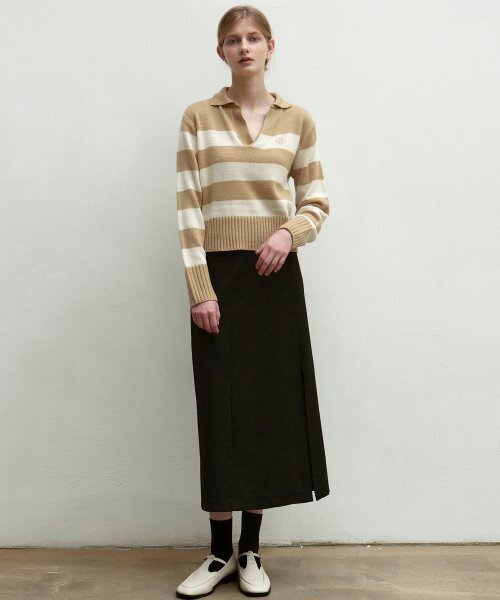 NICK&NICOLE(ニックアンドニコール)の「H-LINE SLIT SKIRT_BLACK(スカート・レディース・その他・MEDIUM/SMALL)」の5枚目の写真