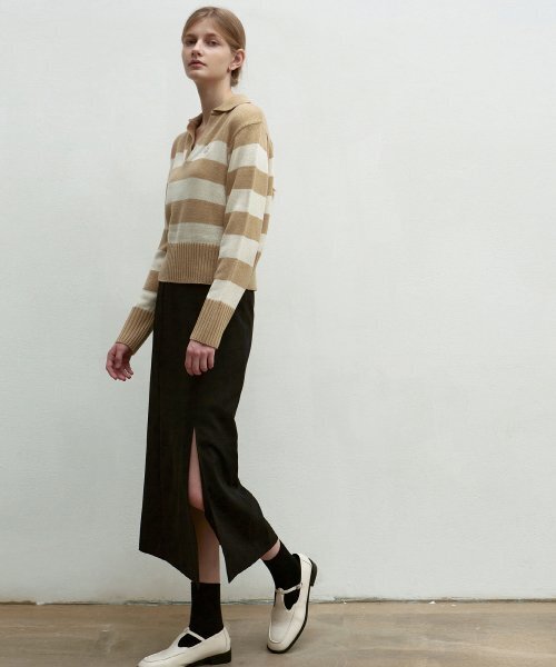 NICK&NICOLE(ニックアンドニコール)の「H-LINE SLIT SKIRT_BLACK(スカート・レディース・その他・MEDIUM/SMALL)」の6枚目の写真
